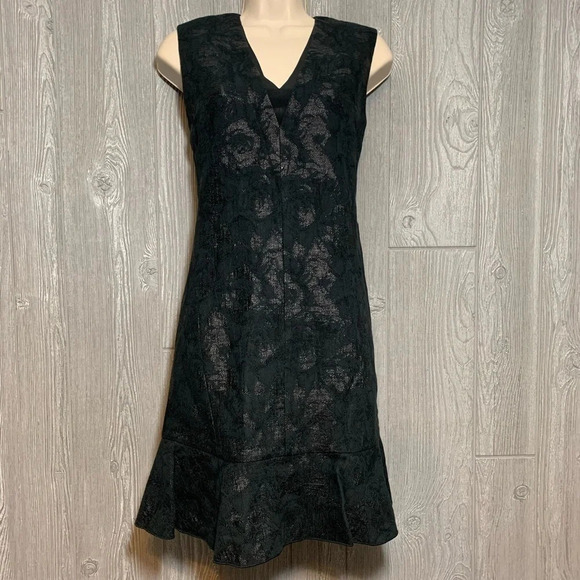 Rebecca Taylor Black Raffia Dress 0 NWT $495 - Picture 2 of 8